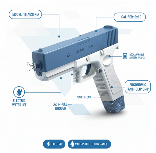 Get Ready for Action with the Powerful Automatic Water Gun Glock!