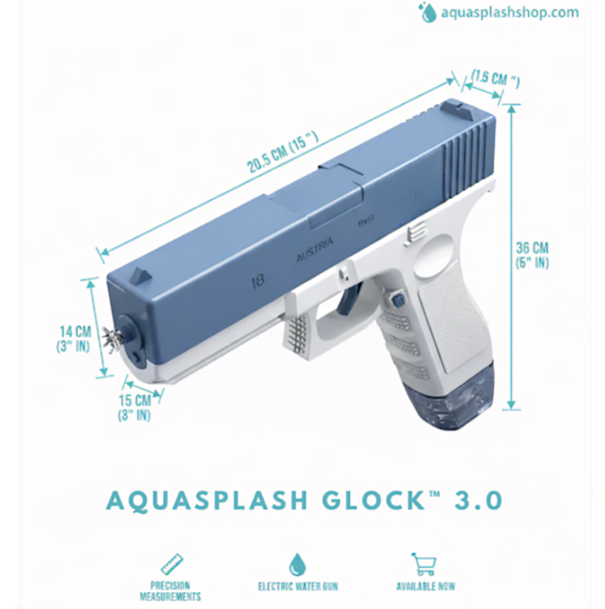 Get Ready for Action with the Powerful Automatic Water Gun Glock!